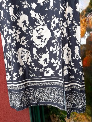 Vestido de viscosa largo con etiqueta