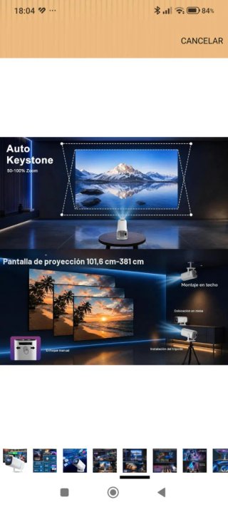 Proyector Portátil 4K Nuevo a estrenar