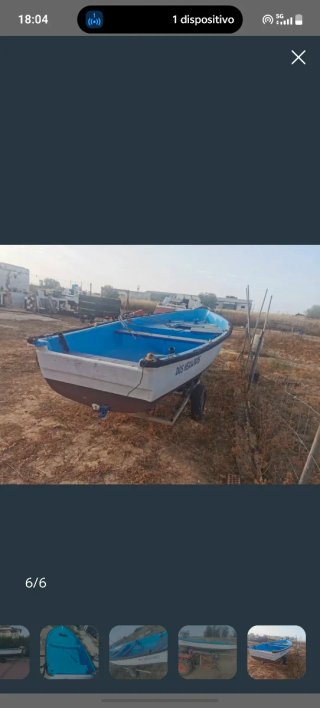 Barco azul.  Sin documentación 4.30 por 1.60