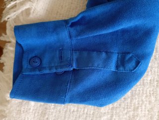 Camisa chaqueta antelina azul