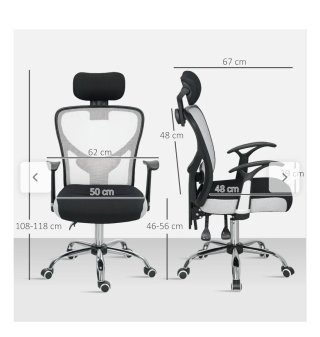 Silla de oficina ergonómica negra
