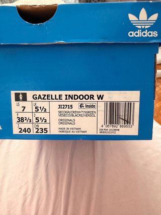 Adidas Gazelle Indoor 38 2/3 Verde/Rosa