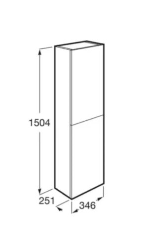 Columna baño Roca The Gap 1500 Azul Mate