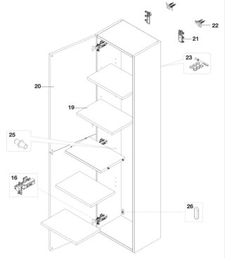 Columna baño Roca The Gap 1500 Azul Mate