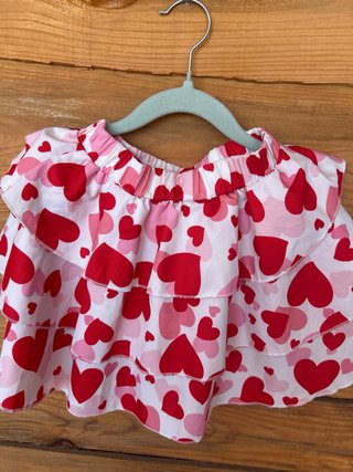 Falda Shein Corazones 5 Años