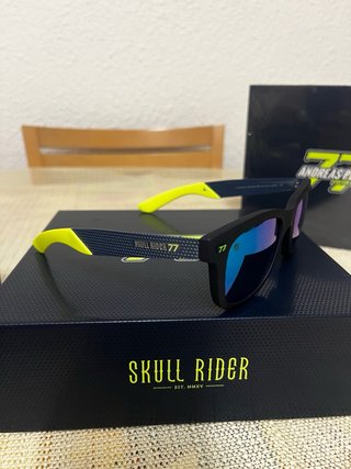 Gafas Skull Rider 77 Negras y Verdes