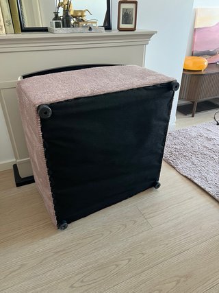 Puff pana rosa corduroy