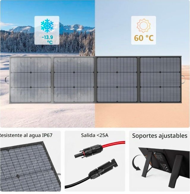 Panel Solar Portátil 220W 40V Plegable