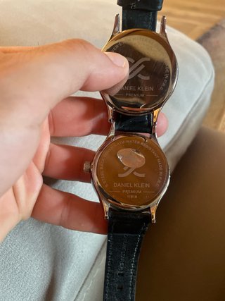 Reloj Daniel Klein Hombre Negro/Plata mas repuesto