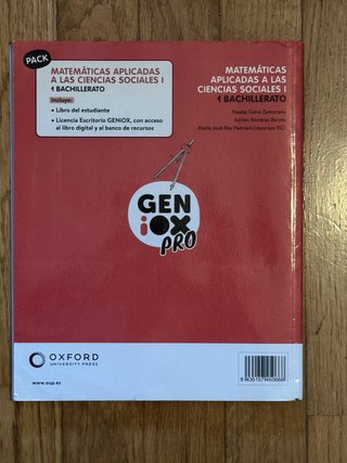 Matemáticas Aplicadas a las CCSS 1º Bach – Oxford