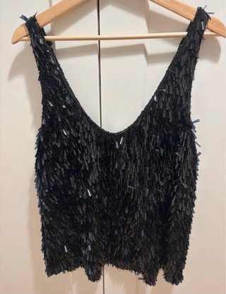 Top fiesta lentejuelas Zara Talla M