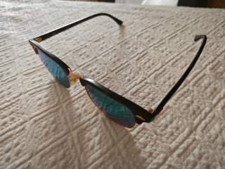 Gafas Ray-Ban Clubmaster Marrón y espejo verde