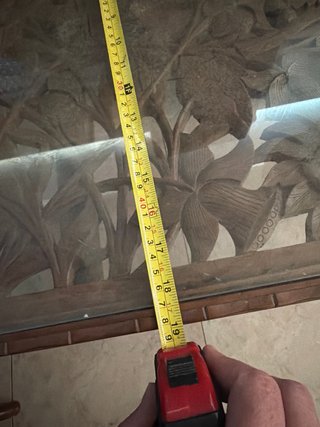 Mesa de centro de madera y cristal