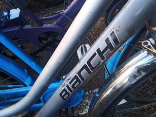 Citybike Sergio Bianchi silver 28" con portapacchi