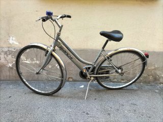 Citybike Sergio Bianchi silver 28" con portapacchi