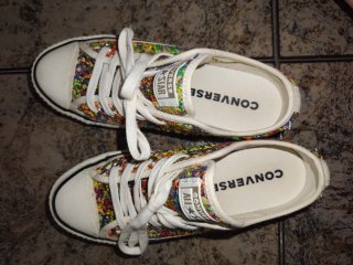Converse multicolor tejido