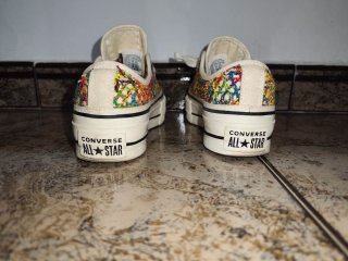 Converse multicolor tejido