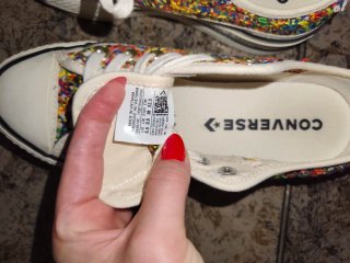 Converse multicolor tejido