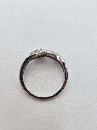 Anello Nodo d'Amore Babila Oro Bianco Diamanti 750
