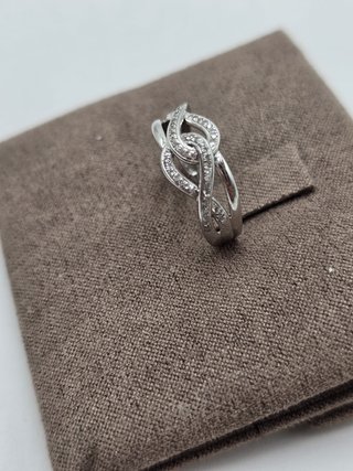 Anello Nodo d'Amore Babila Oro Bianco Diamanti 750