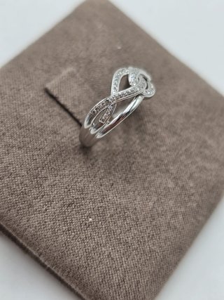 Anello Nodo d'Amore Babila Oro Bianco Diamanti 750