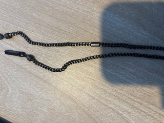 Collana Marlù Uomo Nera e Argento