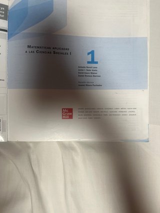 Matemáticas Aplicadas a las Ciencias Sociales 1...