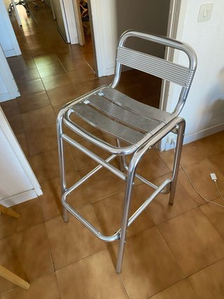 Taburete alto aluminio tipo bar