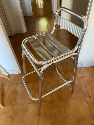 Taburete alto aluminio tipo bar