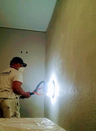 Lijadora de pared con aspiración