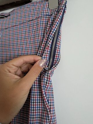 Pantalón cuadros azul, negro, blanco y rojos