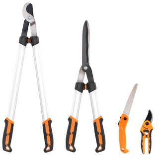 Set da Giardinaggio 4 Pezzi con Cesoie, Troncarami