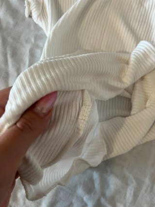 Top branco justo | Bershka | Tamanho XS