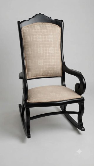 mecedora antigua madera maciza estilo victoriano