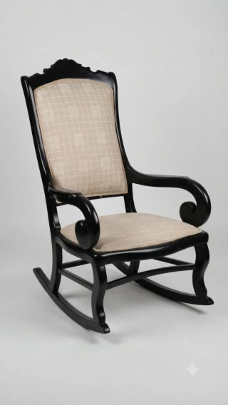 mecedora antigua madera maciza estilo victoriano