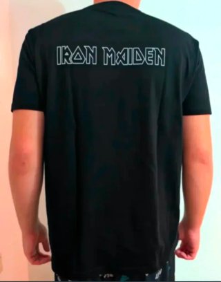 CAMISETA NEGRA - IRON MAIDEN / EDDIES - TALLA L -