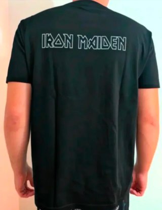 CAMISETA NEGRA - IRON MAIDEN / EDDIES - TALLA L -