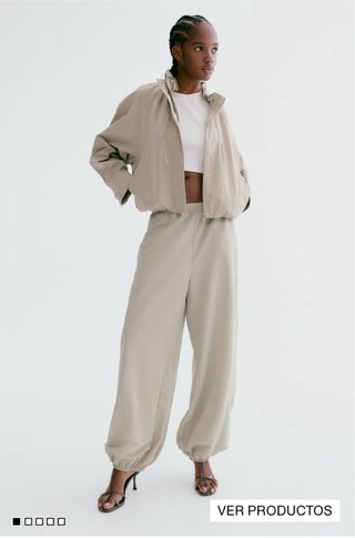 Pantalones Jogger Beige