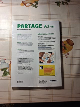 PARTAGE A2/B1 LIVRE+CAHIER