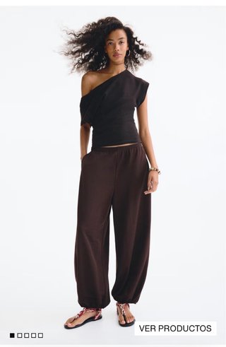 Pantalones joggers globo marrones