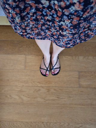 Sandalias Zara Planas Talla 36 Tiras Negras