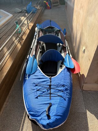 Kayak hinchable 3 plazas + extras