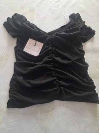 Top crop negro Jack Moda