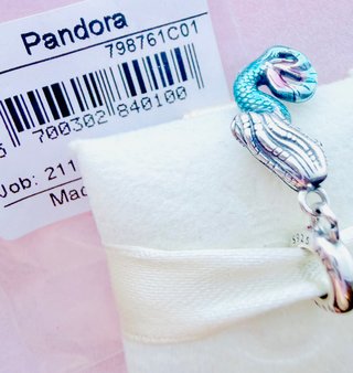 Pandora Disney Charm Sirena Plata y Turquesa