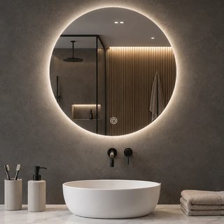 Specchio Tondo Diametro 60cm Led a 3 Colori Decorazione