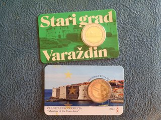 Croacia 2 euros 2023 Introd. Euro y 2024 Varaždin