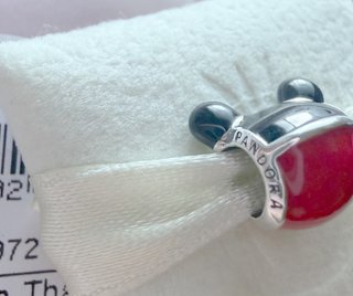 Charm Pandora Mickey Mouse Rojo y Plata