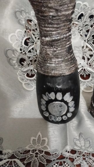 Set 2 Vasetti Fatti a Mano Decorati