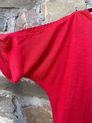 Camiseta Orsay Roja Talla L Encaje