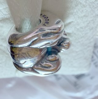Pandora Charm Perro Plata y Azul